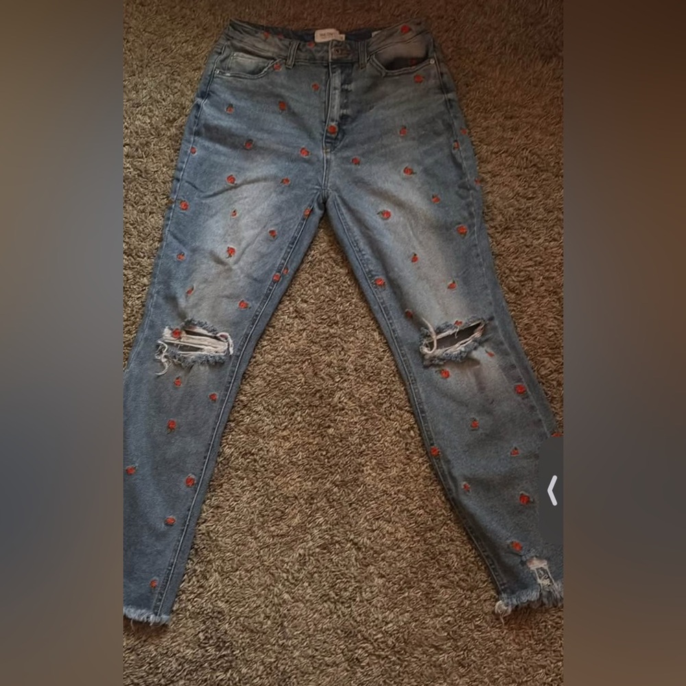 Embroidered Blue Jeans